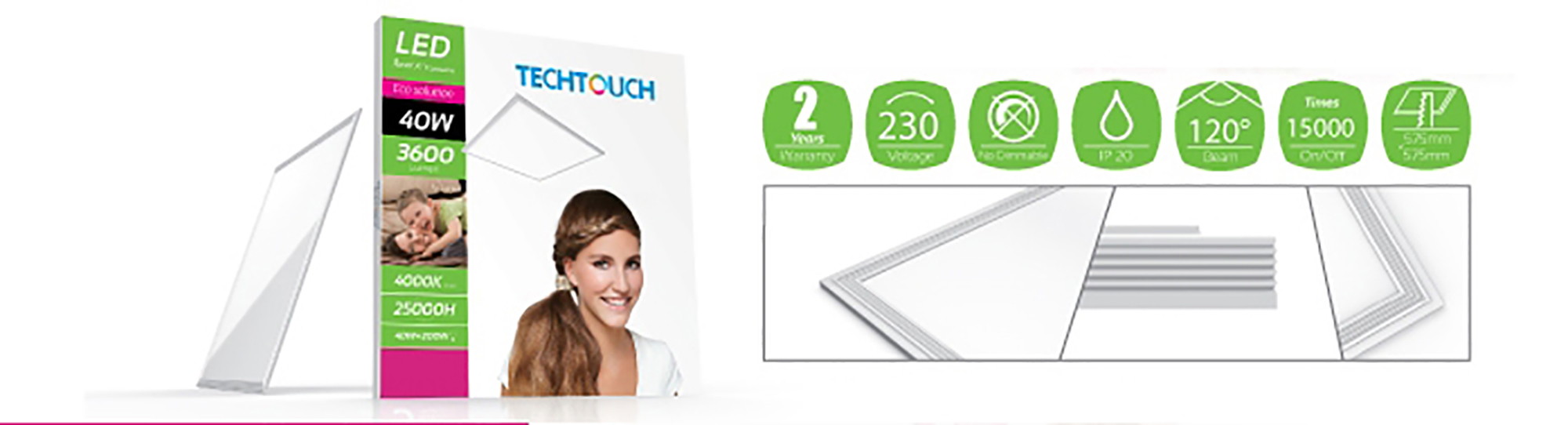 Panel X2 Ecovision Recessed Ceiling Luminaires Techtouch Square/Rectangular Recess Ceiling Panel X2 Ecovision Recessed Ceiling Luminaires Techtouch Square/Rectangular Recess Ceiling